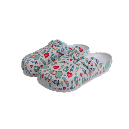 Sanitary clogs with drawings