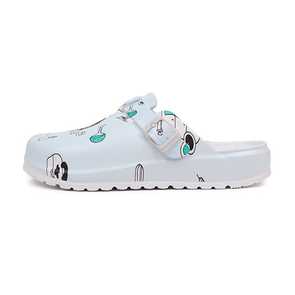 Sanitary clogs with drawings