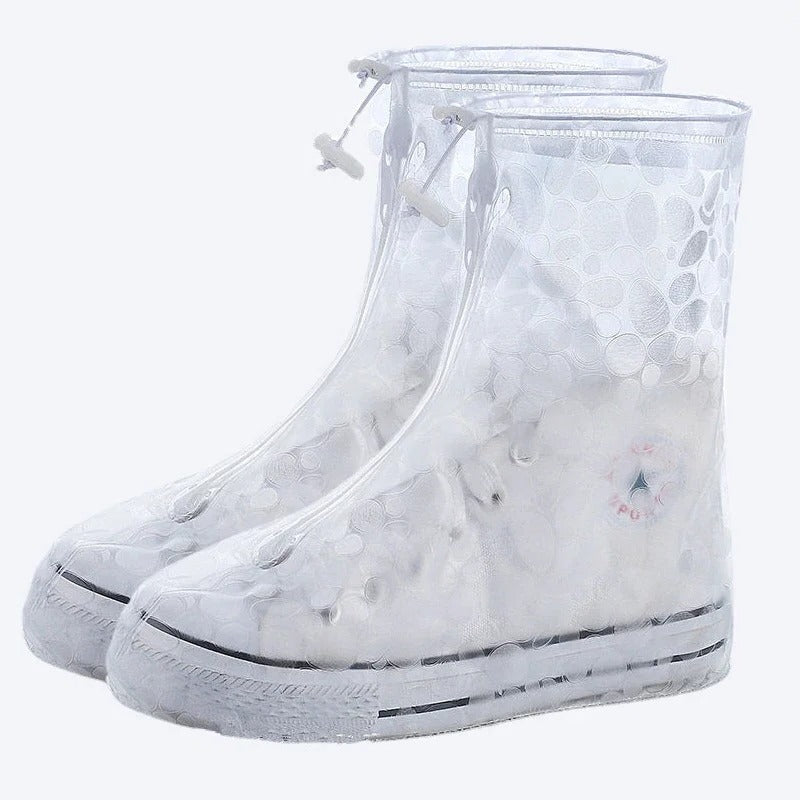 Cubrezapatos impermeables para niños lunares blanco