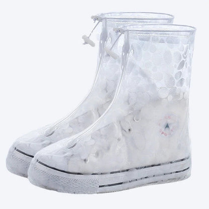 Cubrezapatos impermeables para niños lunares blanco