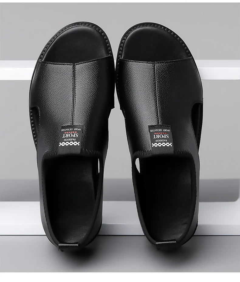 Sandalias de Cuero Antideslizantes para Hombre
