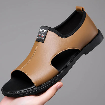Sandalias de Cuero Antideslizantes para Hombre