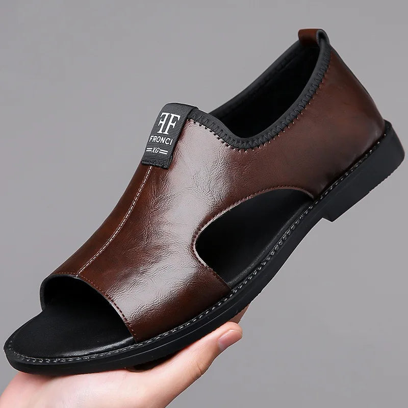 Sandalias de Cuero Antideslizantes para Hombre