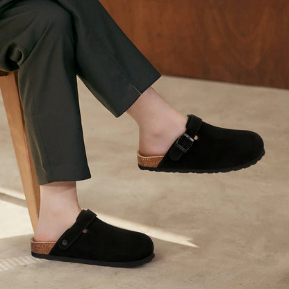 Mulas de Cuero con Soporte para Arco, Zapatillas de Exterior