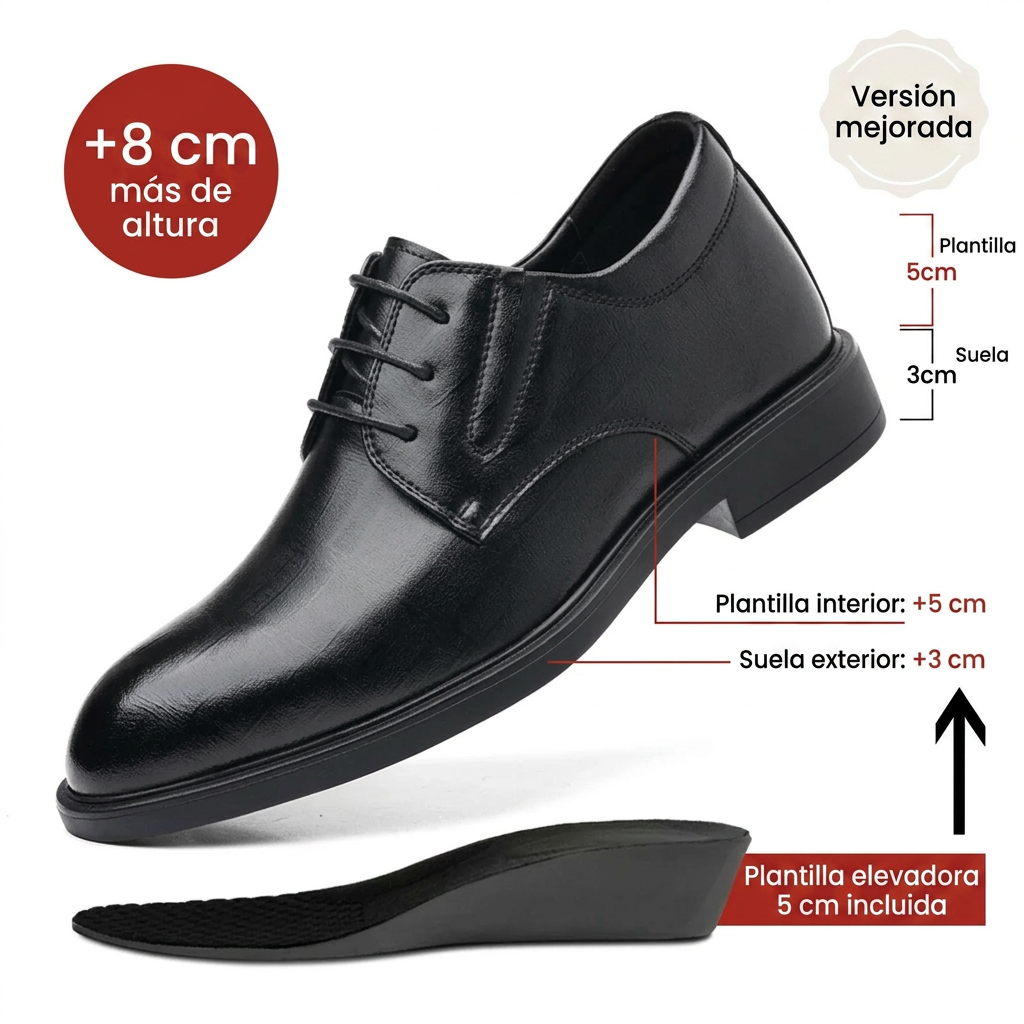 Zapatos con Alza Invisible Hombre | 3, 6 y 8 cm