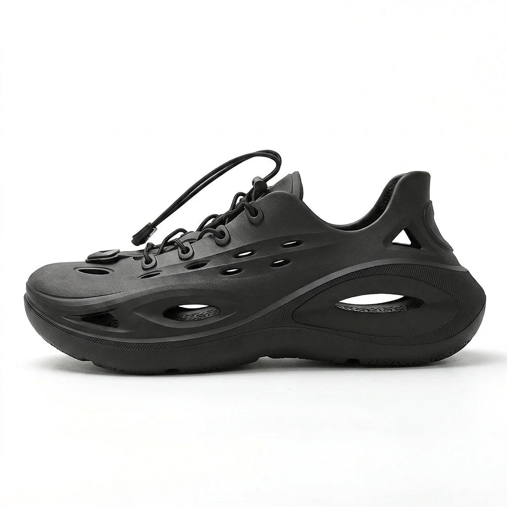 Zapatilla de agua de hombre en negro, vista lateral