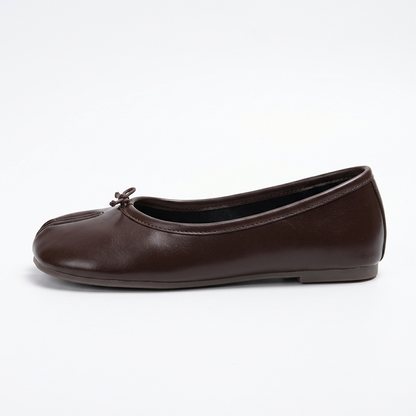 Bailarinas Pezuña marrón chocolate - vista lateral