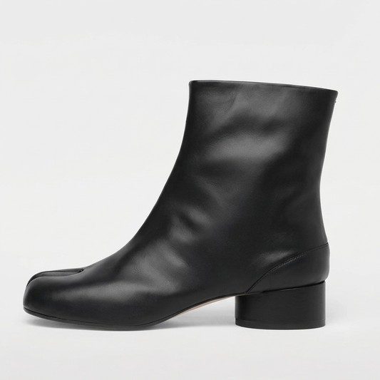 Botas Pezuña de Tacón Bajo negras - vista lateral