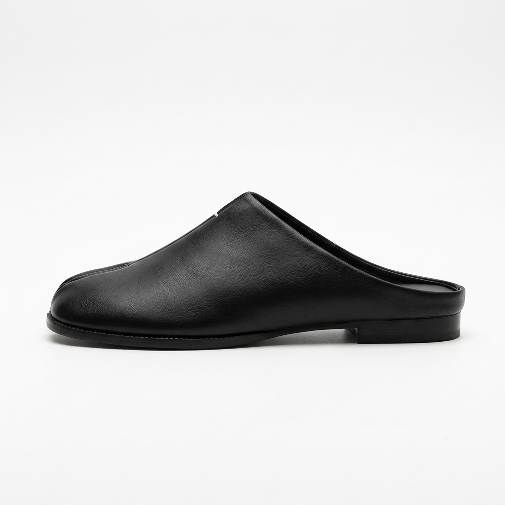 Mules Pezuña negras - vista lateral