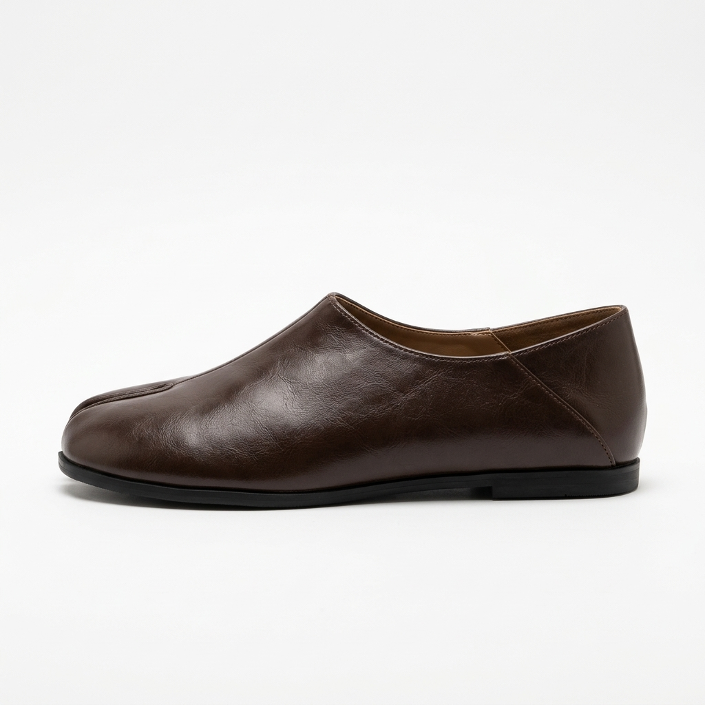 Mocasines Pezuña chocolate - vista lateral