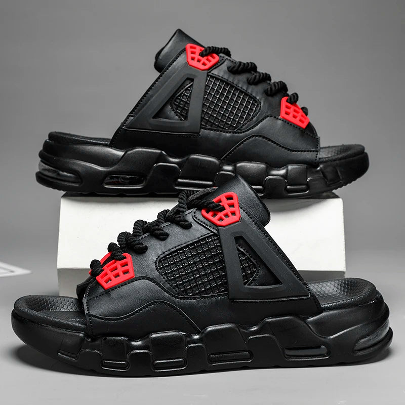chanclas jordan negras