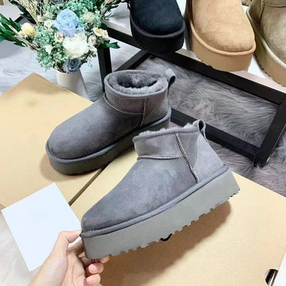 ugg ultra mini plataforma gris