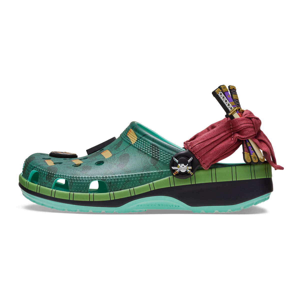 Crocs de Zoro One Piece de adulto, vista lateral