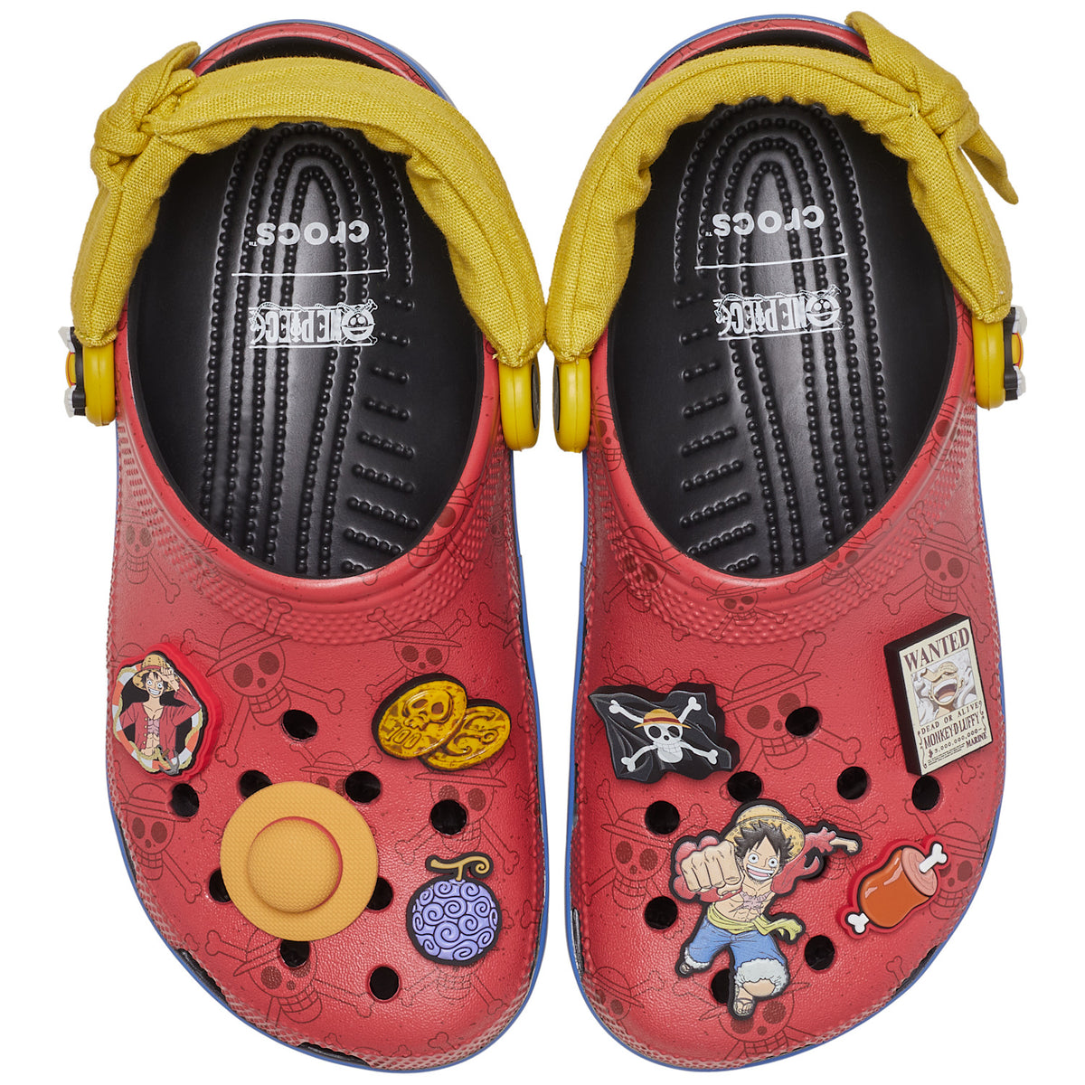 Crocs de Luffy vistas desde arriba
