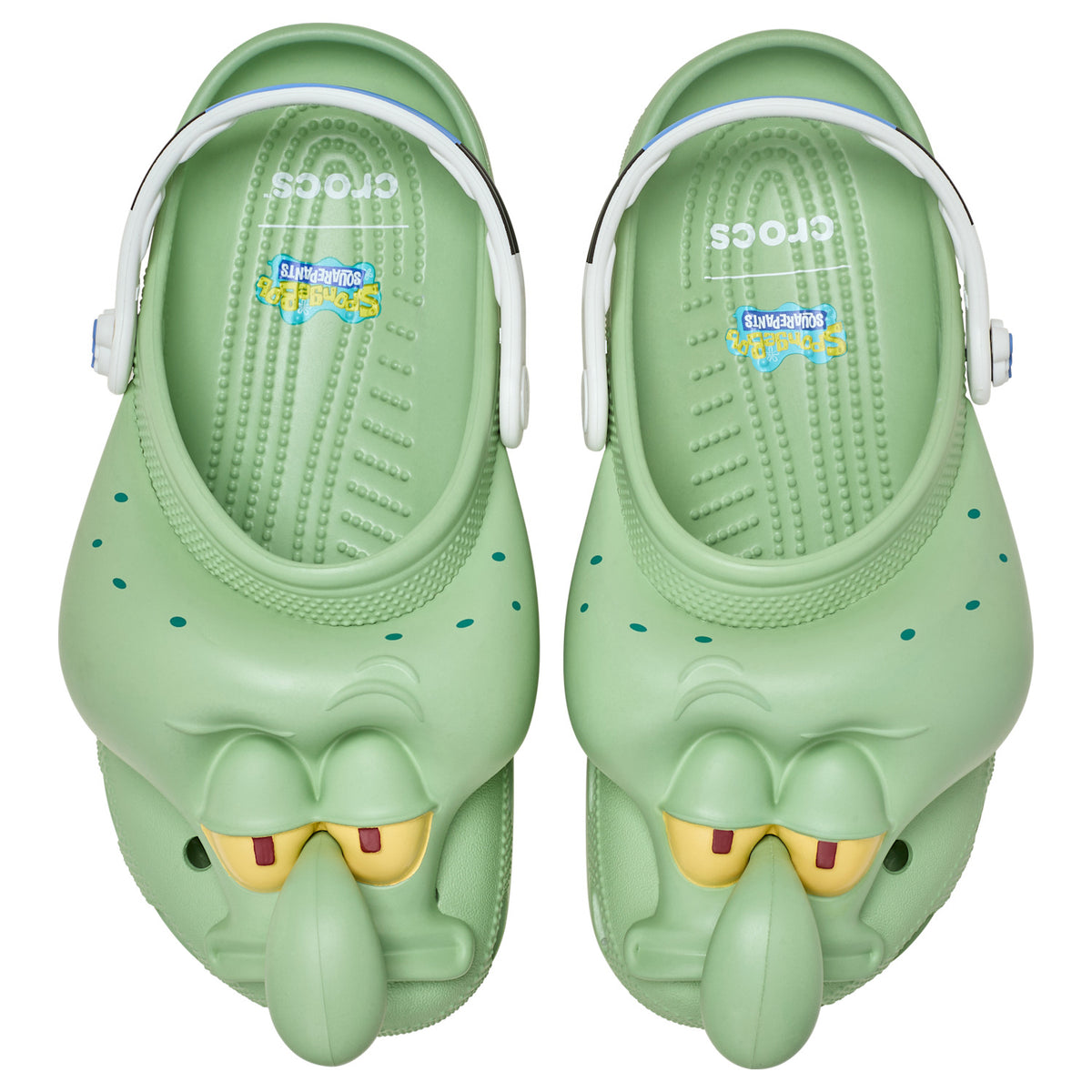 Crocs de Calamardo vistas desde arriba