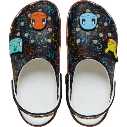 Crocs de Pokémon iniciales vistas desde arriba