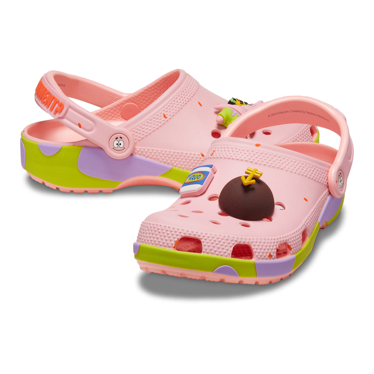 Par de crocs de Patricio rosas