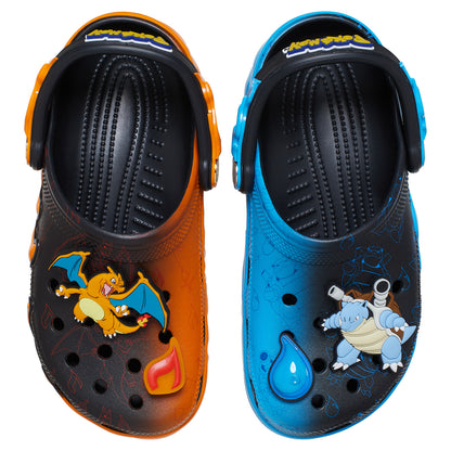 Crocs de Charizard y Blastoise vistas desde arriba