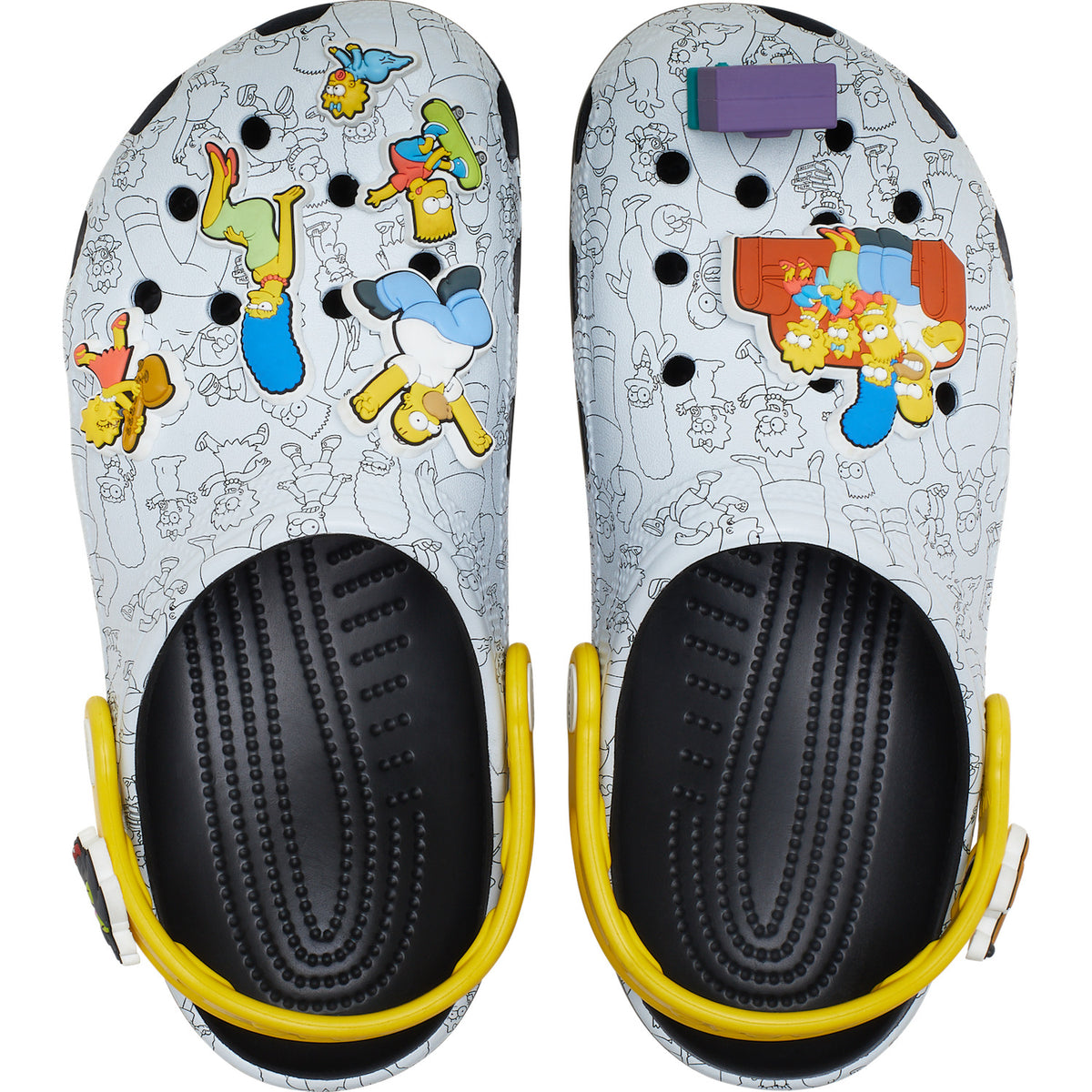 Crocs de Los Simpson vistas desde arriba