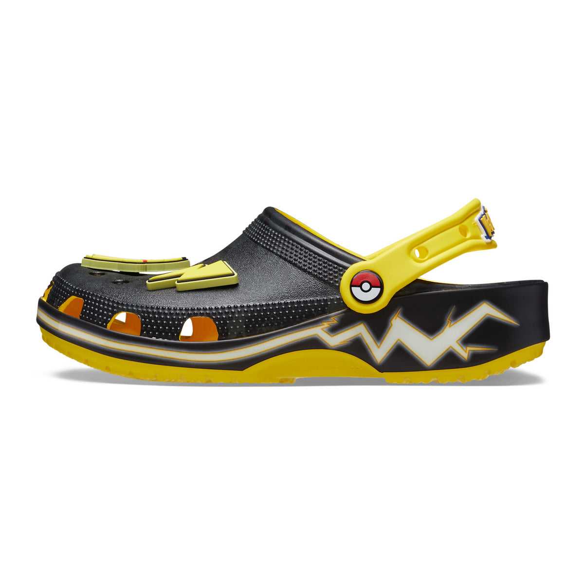 Crocs Pikachu de adulto, vista lateral