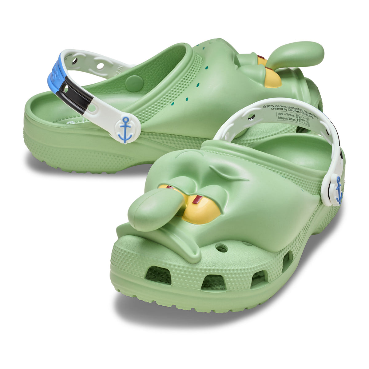 Crocs de Calamardo con su cara en la puntera