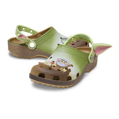 Par de crocs de Grogu verdes