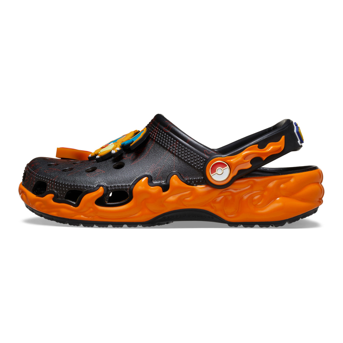 Crocs Pokémon de Charizard de adulto, vista lateral