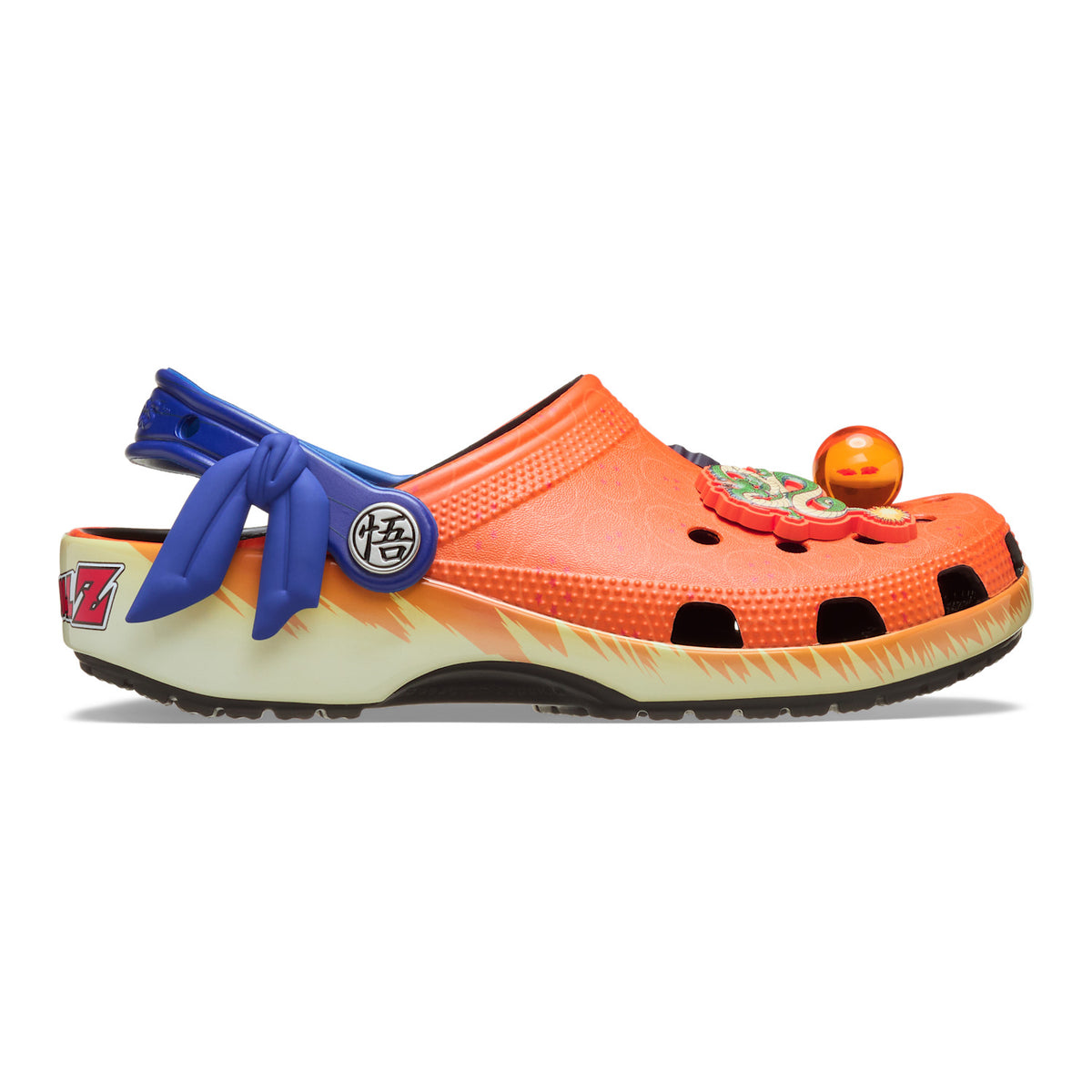 Crocs de Goku Dragon Ball de adulto, vista lateral
