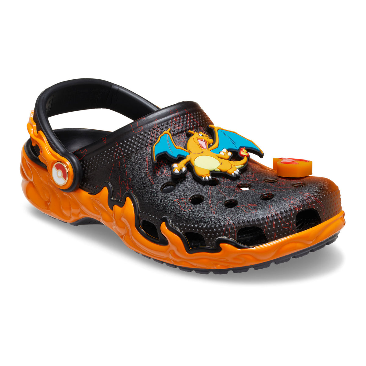 Crocs de Charizard con suela de llamas
