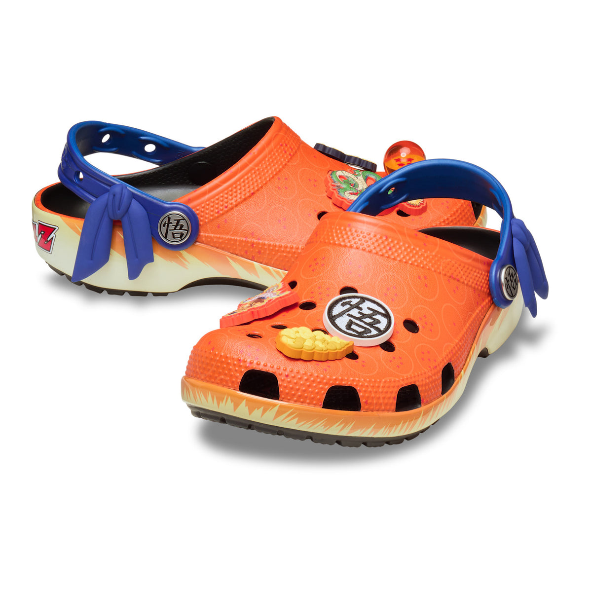 Par de crocs de Goku naranjas
