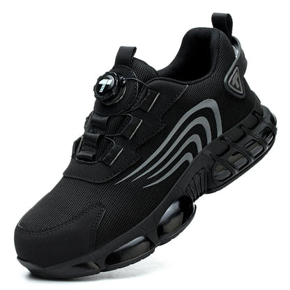 Zapatillas de seguridad negras con cierre rotatorio
