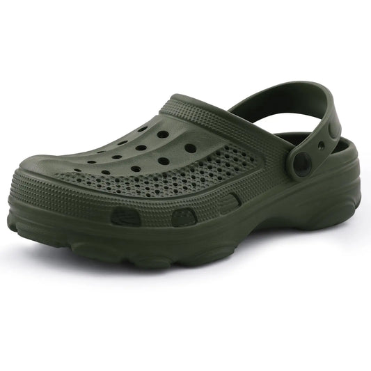 zuecos transpirables unisex playa piscina verano negro