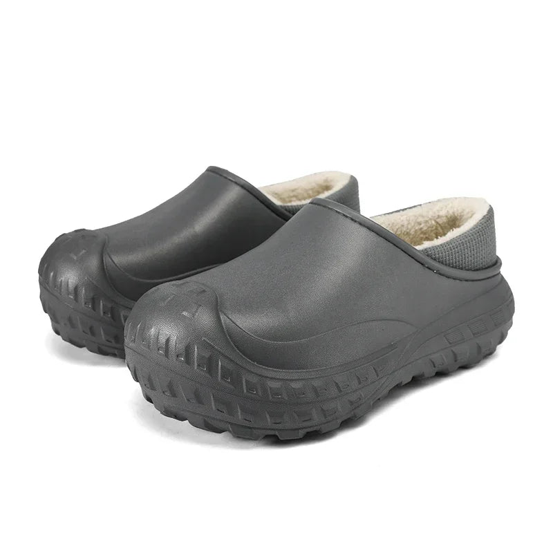 zuecos estilo crocs con pelito por dentro