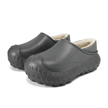 zuecos estilo crocs con pelito por dentro