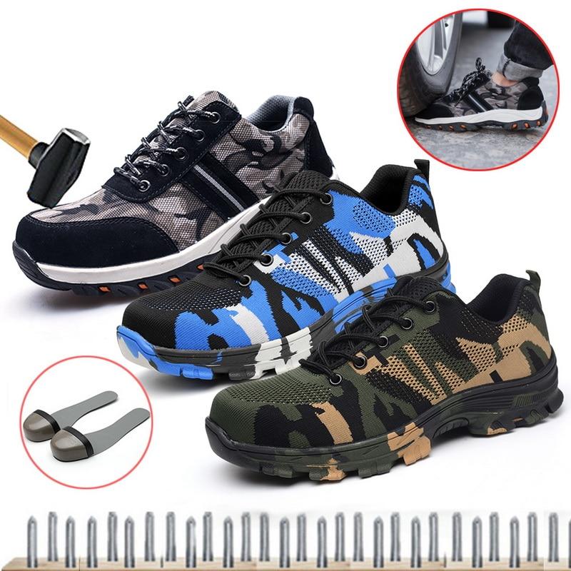 zapatos seguridad camuflaje punta acero hombre ligeros