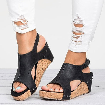Sandalias de tacón negras