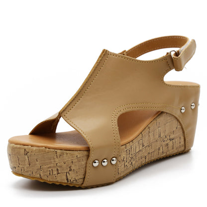Sandalias beige tacón
